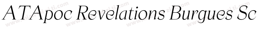 ATApoc Revelations Burgues Script字体转换